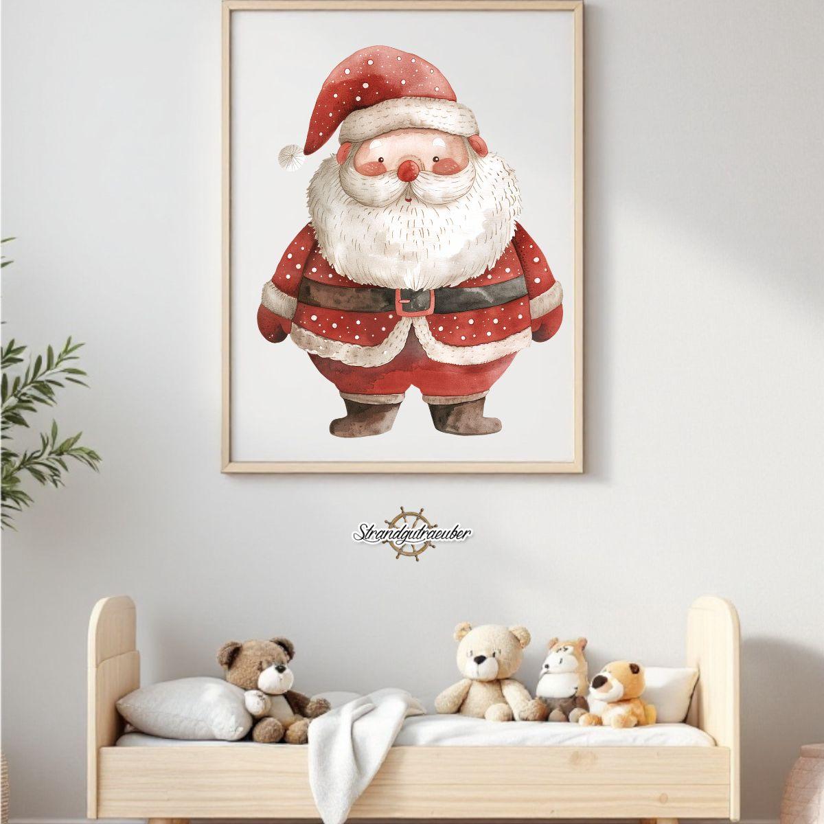 Buegelbild freundlicher Weihnachtsmann